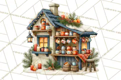 Scandinavian Christmas Market Clipart PNG Illustrations Product Image 2