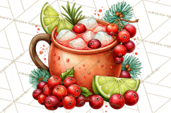 Christmas Cocktail Bar Clipart PNG Elements Product Image 2