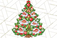 Christmas Tree World Travel Clipart PNG Product Image 2