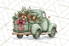 Vintage Truck Christmas PNG Product Image 2