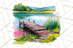 Watercolor Inspirational Landscapes, Sublimation Designs Product Image 5