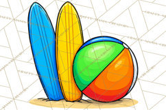 Summer Beach Toys Clipart PNG Graphics Product Image 5