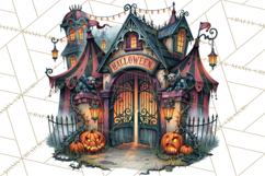 Gothic Halloween Carnival Clipart Haunted Circus PNG Product Image 3