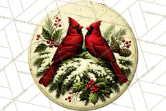 Vintage Christmas Round Signs Clipart, Rustic Metal Product Image 3