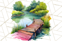 Watercolor Inspirational Landscapes, Sublimation Designs Product Image 2