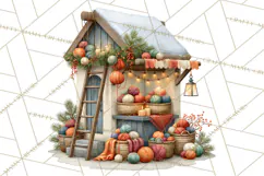 Scandinavian Christmas Market Clipart PNG Illustrations Product Image 3