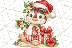 Christmas Characters PNG, Tropical Christmas Clipart Product Image 3