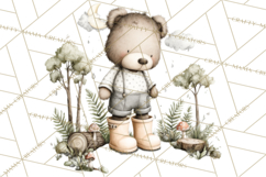 Pacific Northwest Teddy Bear Woodland Clipart Product Image 2