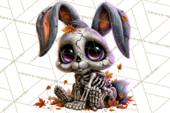 Animal Skeleton Halloween PNG Clipart Set Product Image 3