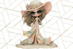 Beach Diva Summer Girls PNG Beach Glam Clipart Product Image 2