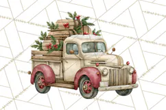 Vintage Truck Christmas PNG Product Image 3