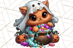 Cute Ghost Dogs And Cats Halloween PNG Clipart Product Image 3