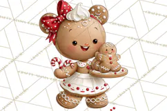 Christmas Gingerbread Clipart PNG, Cute Christmas Characters Product Image 4