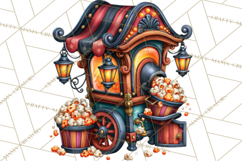 Gothic Halloween Carnival Clipart Haunted Circus PNG Product Image 4