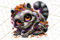 Animal Skeleton Halloween PNG Clipart Set Product Image 4