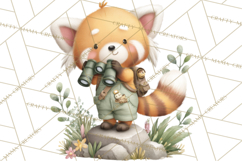 Cute Hiking Woodland Animals Adventure Clipart PNG Product Image 3
