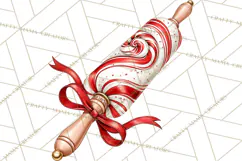 Peppermint Christmas Bakery Clipart PNG, Candy Cane Sweets Product Image 4