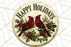 Vintage Christmas Round Signs Clipart, Rustic Metal Product Image 5