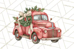 Vintage Truck Christmas PNG Product Image 5