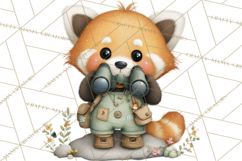 Cute Hiking Woodland Animals Adventure Clipart PNG Product Image 4