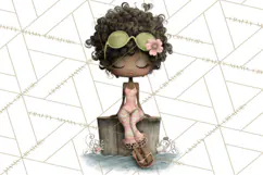Beach Diva Summer Girls PNG Beach Glam Clipart Product Image 4
