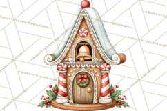 Downtown Gingerbread Town Buildings Clipart PNG Product Image 5