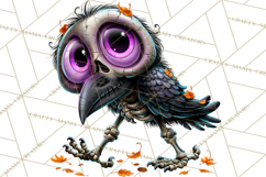 Animal Skeleton Halloween PNG Clipart Set Product Image 2
