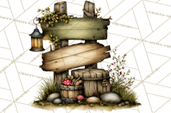 Rustic Homestead Living Clipart | Farm Cabin Png Designs Product Image 5