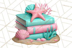 Beach Reading Clipart Coastal Book PNG Graphics Product Image 5