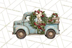 Vintage Truck Christmas PNG Product Image 2