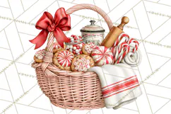 Peppermint Christmas Bakery Clipart PNG, Candy Cane Sweets Product Image 2