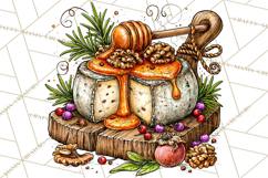 Christmas Wine Night Clipart PNG, Alcohol Christmas Png Product Image 2