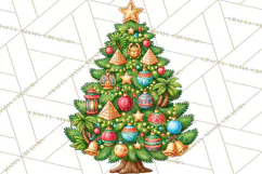 Christmas Tree World Travel Clipart PNG Product Image 4