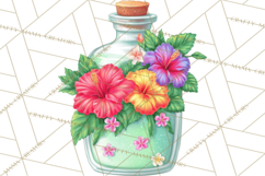 Rainbow Hair Stylist Clipart, Colorful Salon Tools PNG Product Image 2