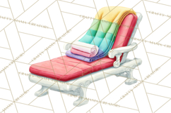 Summer Pool Party Clipart PNG, Rainbow Summer Png Designs Product Image 2