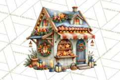 Scandinavian Christmas Market Clipart PNG Illustrations Product Image 3