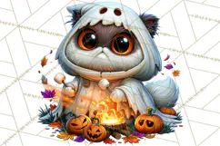 Cute Ghost Dogs And Cats Halloween PNG Clipart Product Image 3