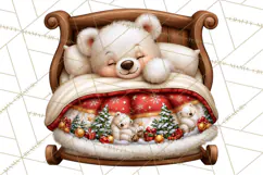 Christmas Bedtime Clipart PNG Product Image 3