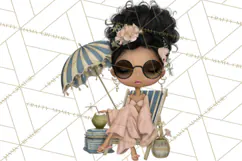 Beach Diva Summer Girls PNG Beach Glam Clipart Product Image 2