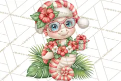 Christmas Characters PNG, Tropical Christmas Clipart Product Image 3