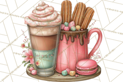 Coffee and Chocolate Clipart PNG Cafe Drinks Dessert Art Product Image 2