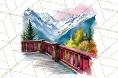 Watercolor Inspirational Landscapes, Sublimation Designs Product Image 3