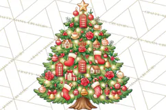 Christmas Tree World Travel Clipart PNG Product Image 5