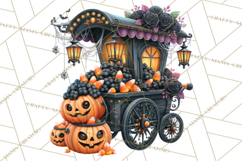 Gothic Halloween Carnival Clipart Haunted Circus PNG Product Image 4