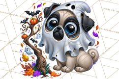 Cute Ghost Dogs And Cats Halloween PNG Clipart Product Image 4