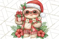 Christmas Characters PNG, Tropical Christmas Clipart Product Image 5
