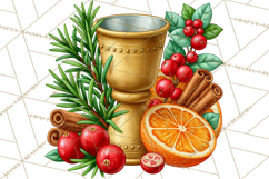 Christmas Cocktail Bar Clipart PNG Elements Product Image 5