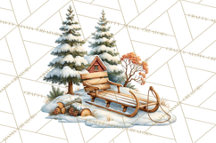 Scandinavian Christmas Market Clipart PNG Illustrations Product Image 5