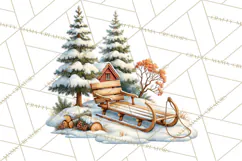 Scandinavian Christmas Market Clipart PNG Illustrations Product Image 5