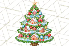 Christmas Tree World Travel Clipart PNG Product Image 2